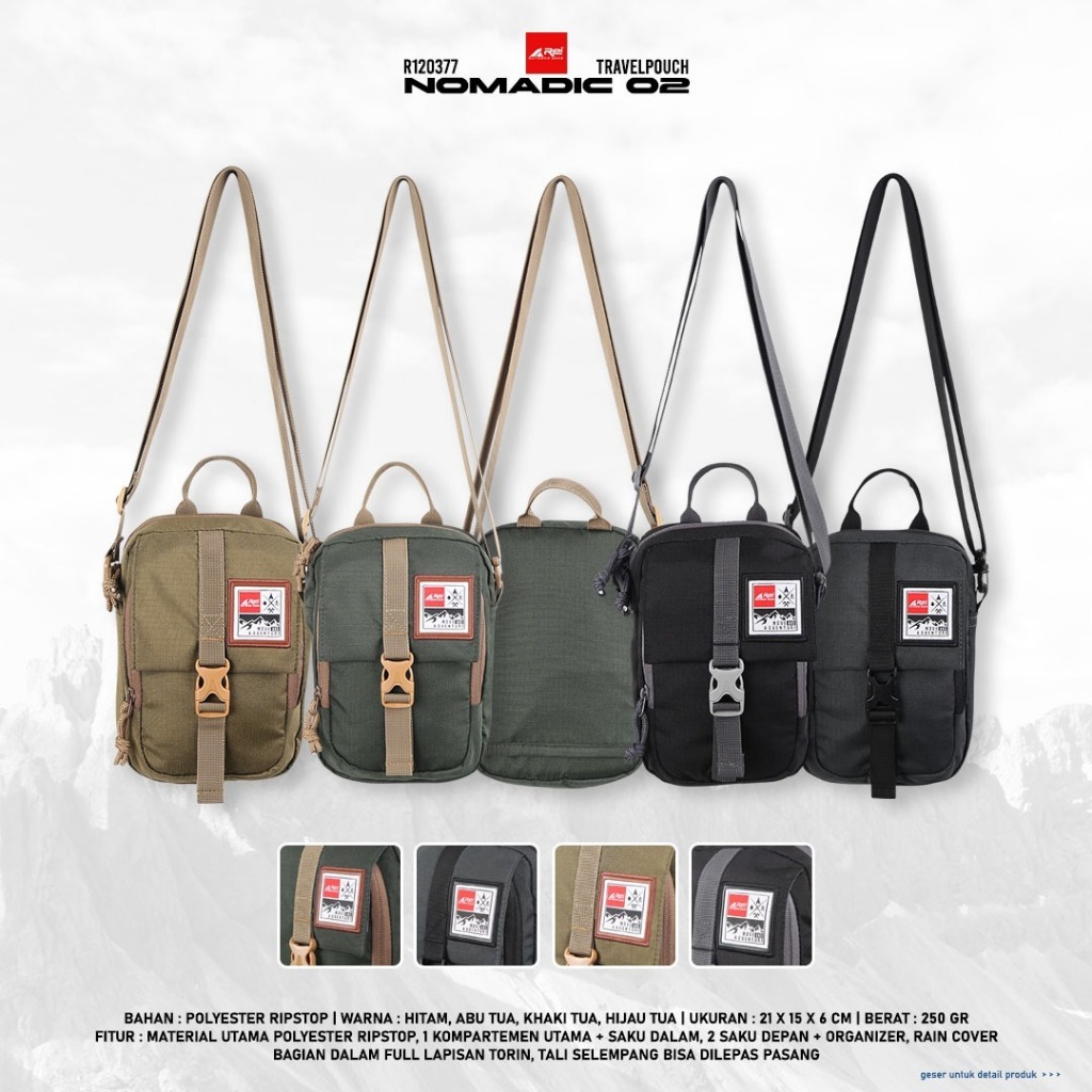 AERI NOMADIC 02 TÚI SLING / AERI VINTAGE TÚI DU LỊCH THƯỜNG GẶP BAO GỒM RAINCOVER