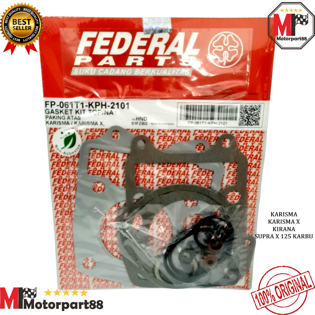 BỘ GASKET liên bang KARISMA KIRANA SUPRA X 125 Bộ chế hòa khí FP-061T1-KPH-2101 Liên bang Chính hãng
