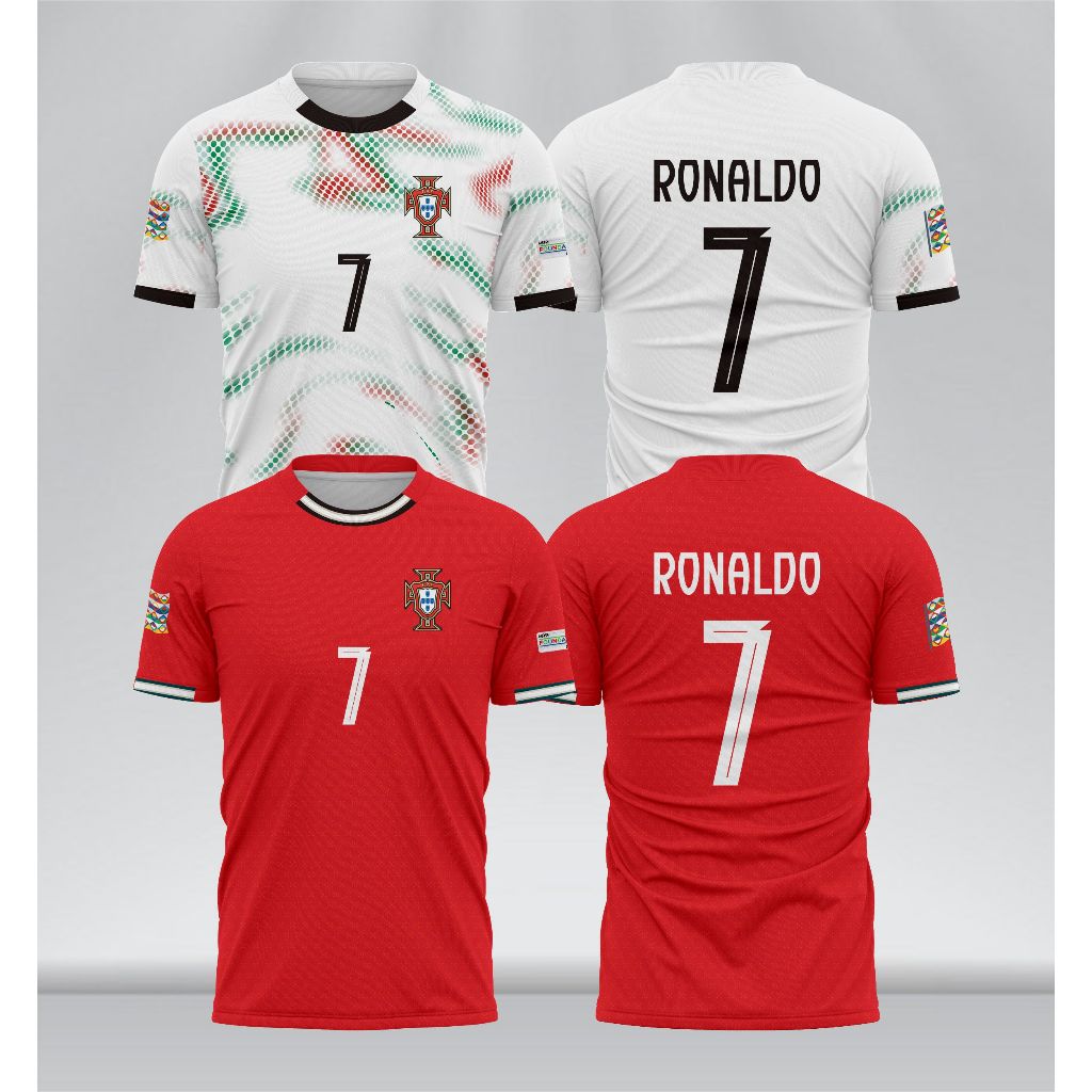 Áo bóng đá ngắn tay Ronaldo sân khách Bồ Đào Nha 2025