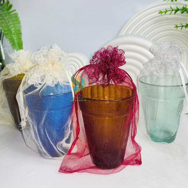 Lưu Niệm Lowball Toplus Glass BBC Glass Plain Màu Sắc Trong Suốt Tumbler Trà Cốc Ngói Bao Bì