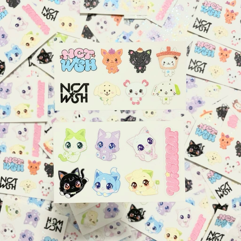 Nhãn dán Vinyl UV trong suốt Luvele NCT Wish Wichu Sakuya Yushi Riku