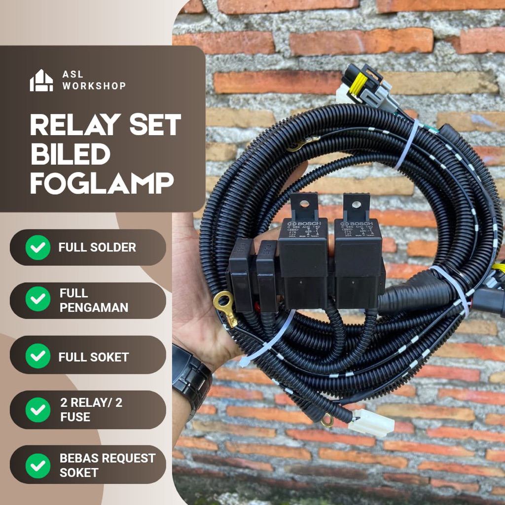 RELAY SET FOGLAMP ĐA NĂNG HI-LOW 2 RELAY 2 OUTPUT SHINAGAWA MX HELLA BOSCH