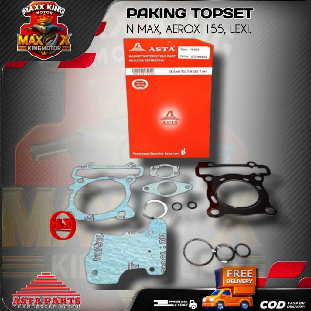 ASTA TOPSET GASKET NMAX, AEROX, LEXI TOPSET GASKET NMAX AEROX LEXI ASTA
