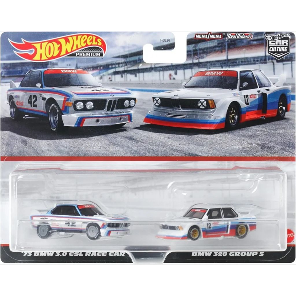 HOT WHEELS CAO CẤP TWIN GÓI '73 BMW 3.0 CSL RACE XE VÀ BMW 320