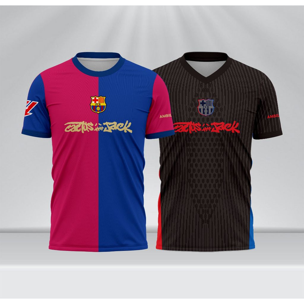 Jersey Barca 2025Away và Home El Clásico với thiết kế Cactus Jack Travis Scott