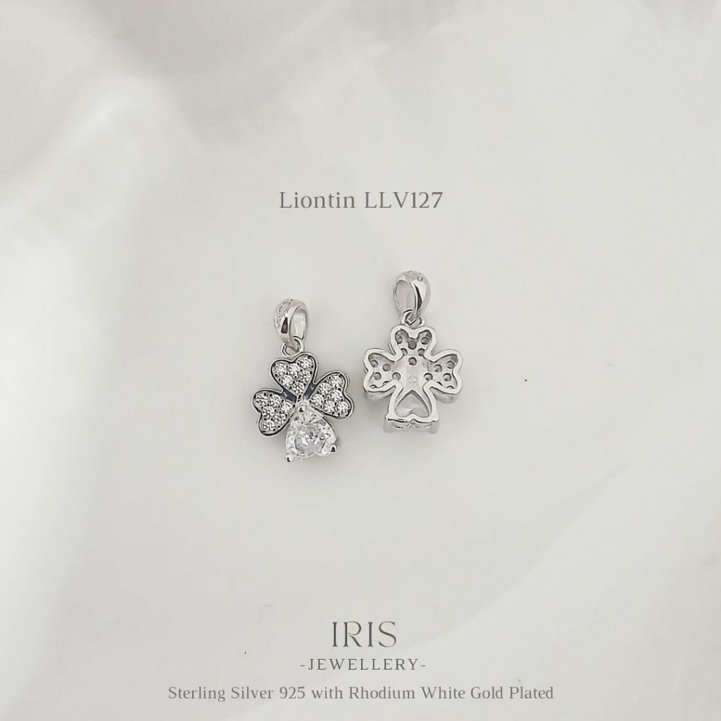 [Iris Jewellery] - Mặt dây chuyền LLV127 - Vàng trắng mạ bạc 925 18K