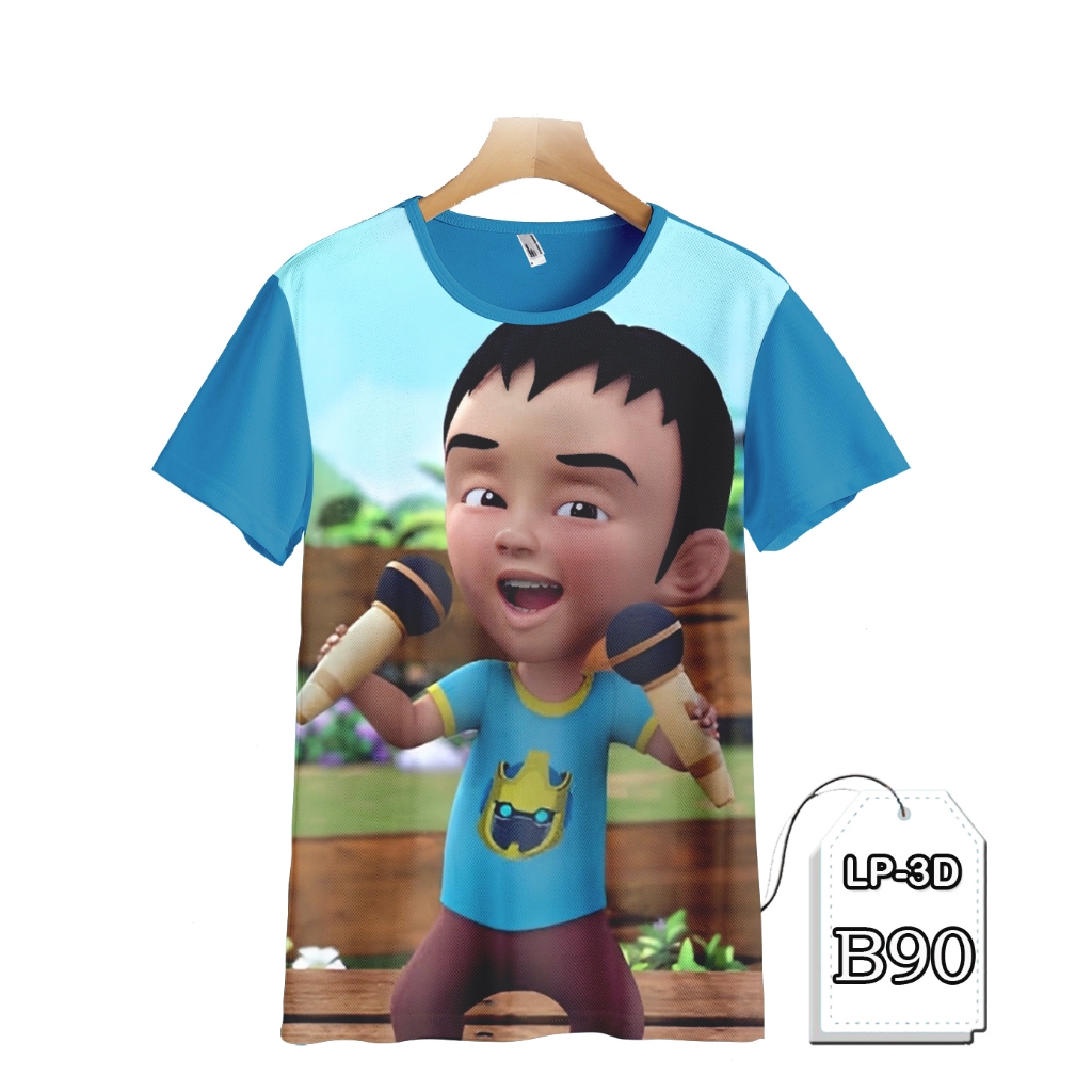 Quần áo Fizi Upin và Ipin, Áo thun trẻ em và người lớn, In 3D, Thời trang hợp thời trang và
