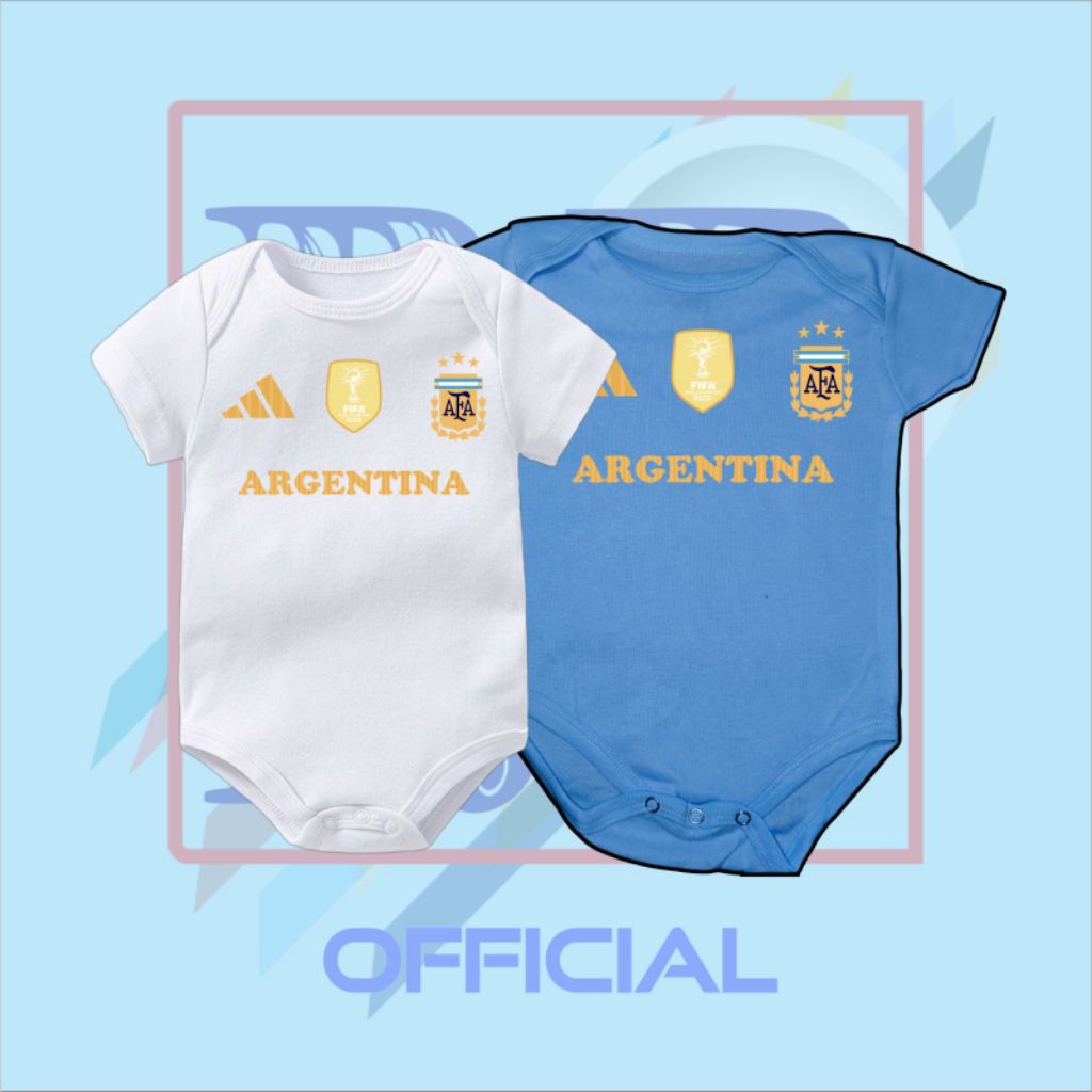 ÁO BÉ JUMPER BABY ARGENTINA FC / AFA WORLD CUP 2026 MEXICO BOYS GIRLS BODYSUIT JUMPSUIT BÉ NGẮN NGẮN