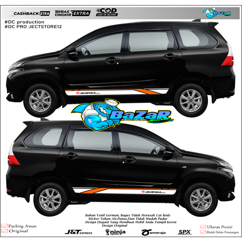 XE STICKER KHUYẾN MÃI AVANZA CẮT STICKER AVANZA STRIPING CHEAP AVANZA