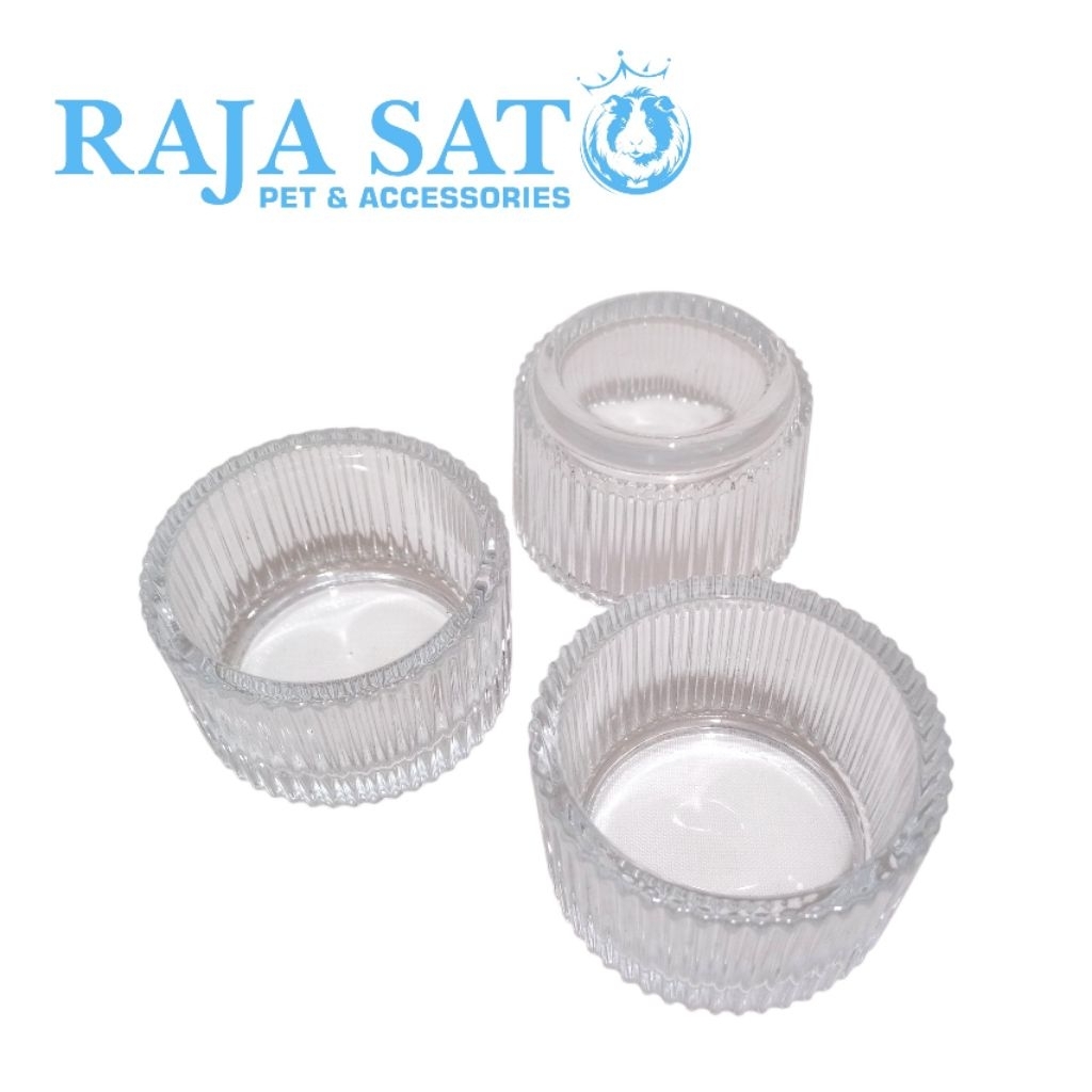 Nước uống Hamster thủy tinh tròn - Phụ kiện lồng Hamster
