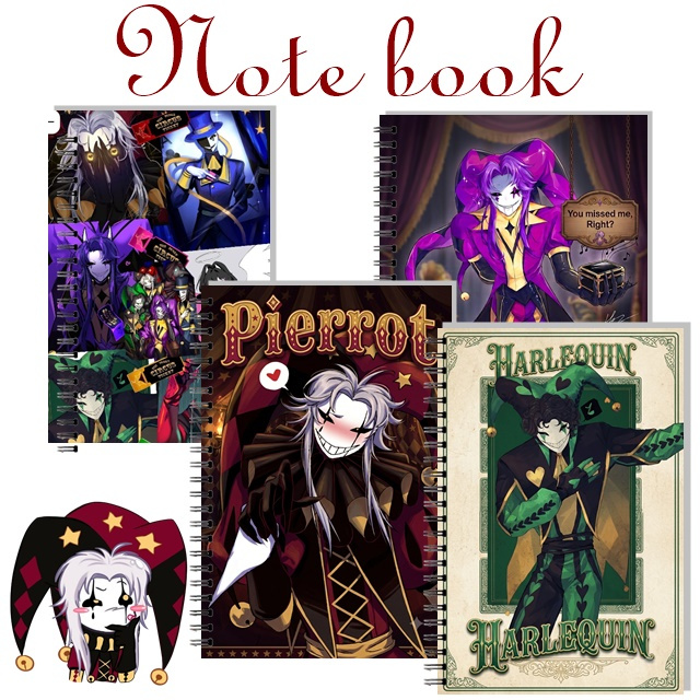 Freak Circus A6 Pierrot Jester Harlequin Doctor Notebook Freak Circus Book