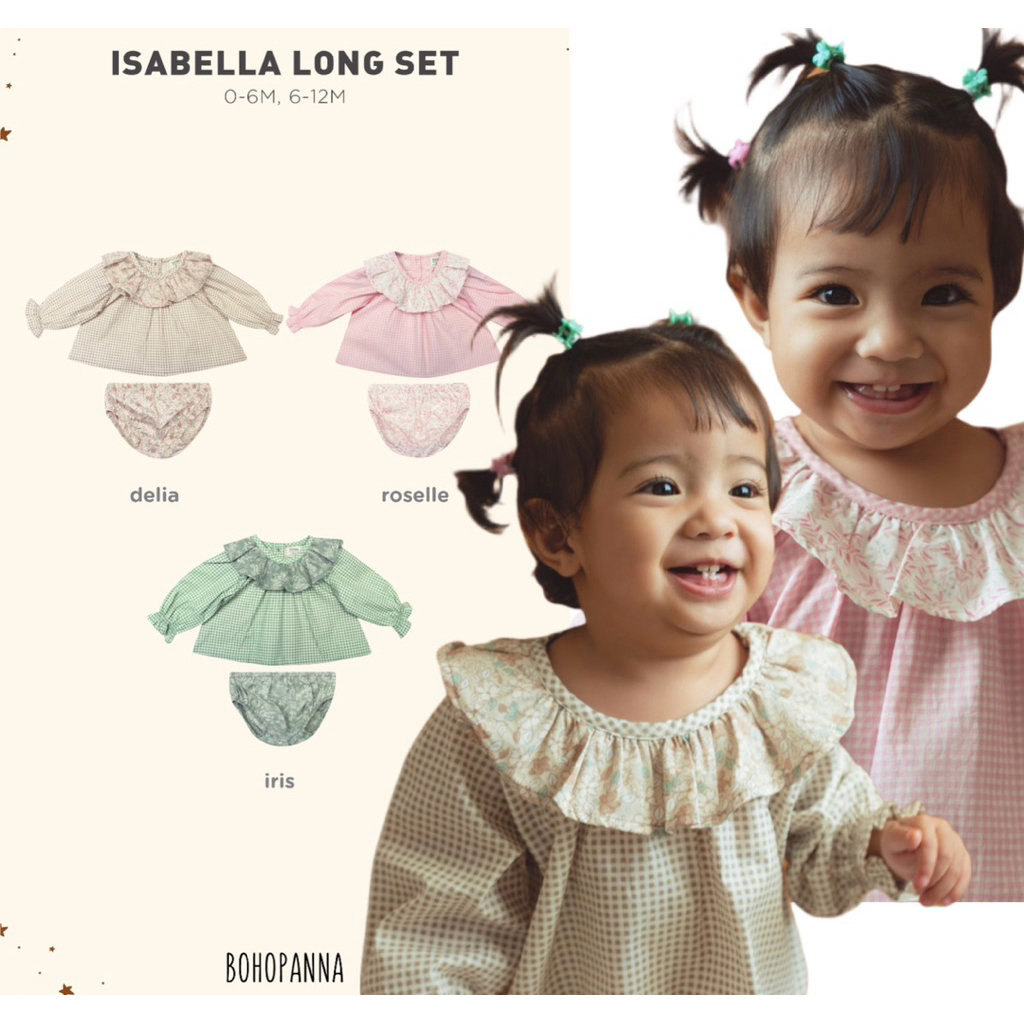 Bộ dài Makassar Bohopanna Isabella | Bộ quần áo trẻ em