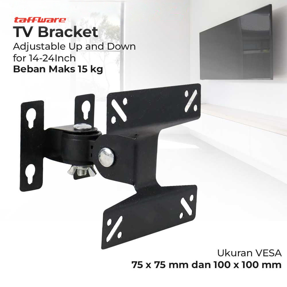 Giá đỡ TV treo tường có thể điều chỉnh Taffware VESA 100x100 14-24 Inch - TV-W24