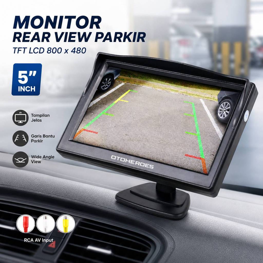 Màn hình quan sát phía sau đỗ xe ô tô OTOHEROES TFT LCD 5 Inch