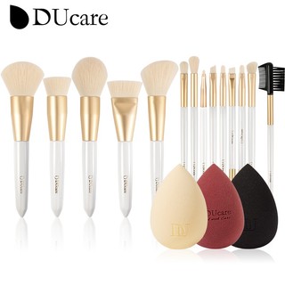 Set 14 cọ trang điểm DUcare kèm 3 mút trang điểm chuyên nghiệp