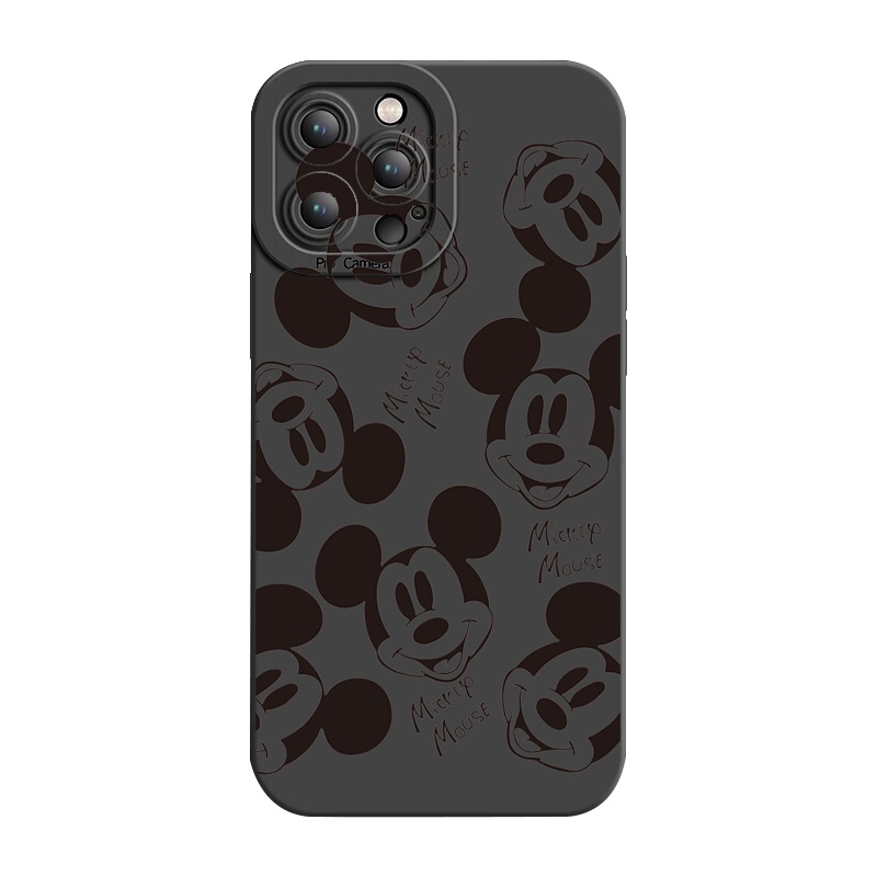 Ốp Điện Thoại Viền Vuông In Hình Mặt Mickey Ngộ Nghĩnh Cho Xiaomi Redmi Note 12 4G Pro 5G 9S 9A 12C