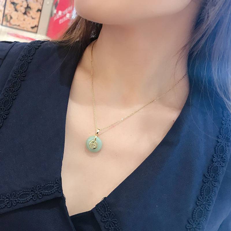 Vòng cổ Bạc 925 Mặt Hình Bánh Donut