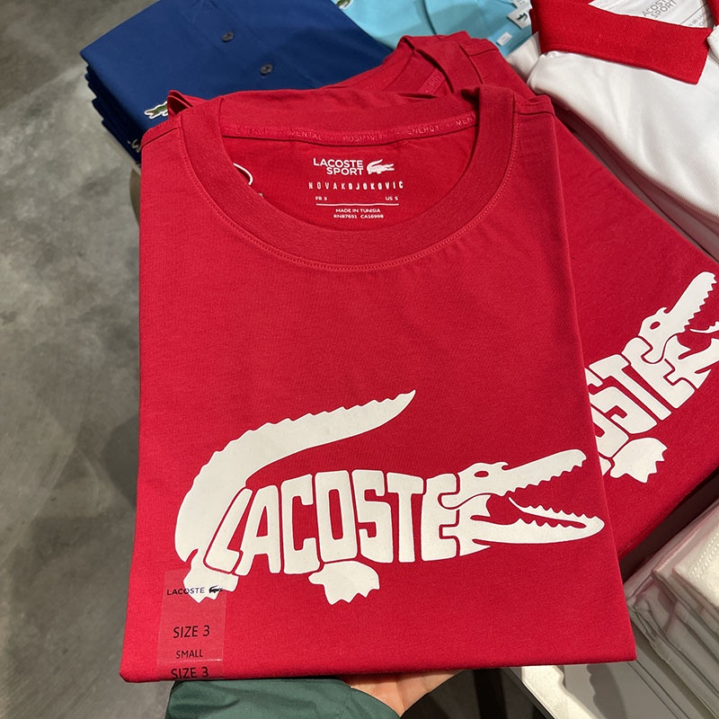Áo Thun Thể Thao Tay Ngắn Cổ Tròn Thoáng Khí Cho Nam TH6907 Lacoste