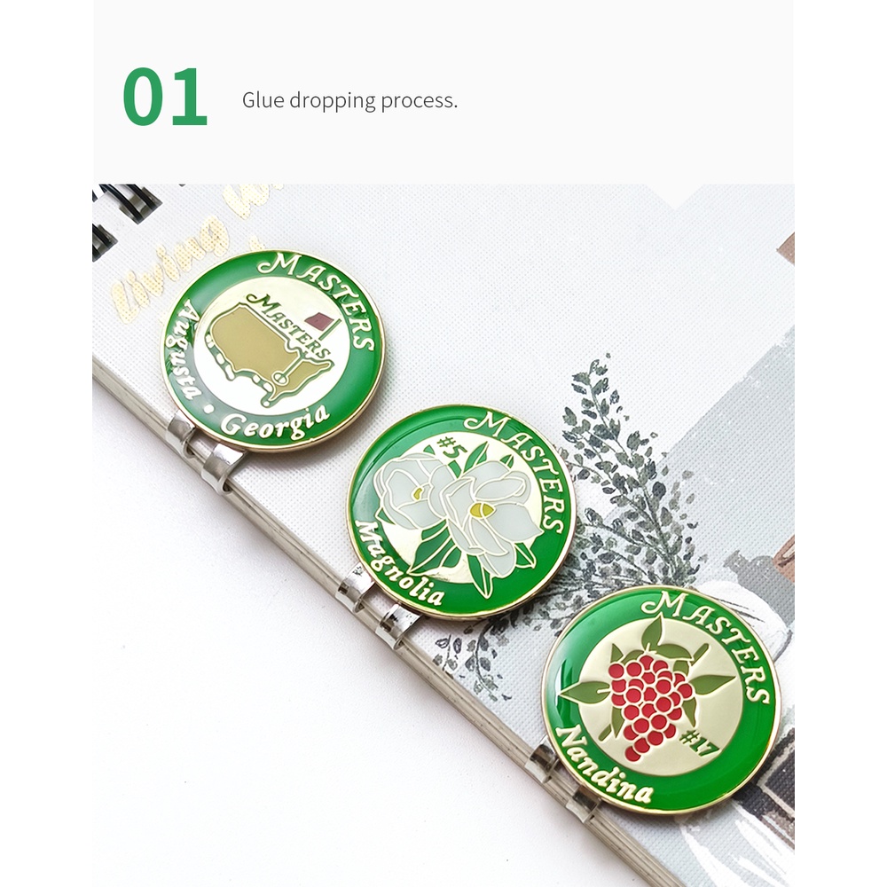 Phụ Kiện Đánh Dấu Vị Trí Mũ Chơi Golf Hình Hoa Trắng / Nho Có Thể Tháo Rời