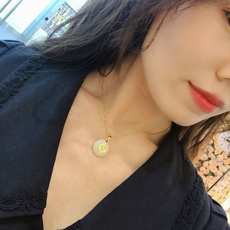 Vòng cổ Bạc 925 Mặt Hình Bánh Donut
