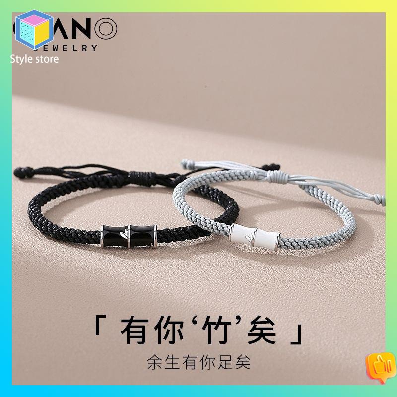 < Bamboo Ding} Vòng Tay Cặp Bằng Bạc Sterling Làm Quà Tặng Sinh Nhật Cho Học Sinh Nam Nữ