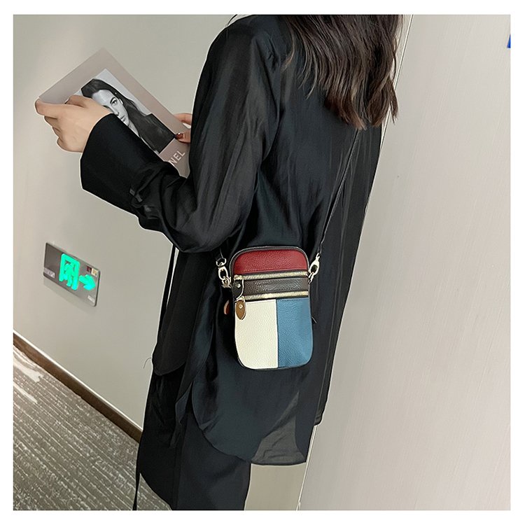 Túi Đeo Chéo Da Bò Mini Nhiều Ngăn Đựng Điện Thoại Thời Trang Mùa Hè Cho Nữ