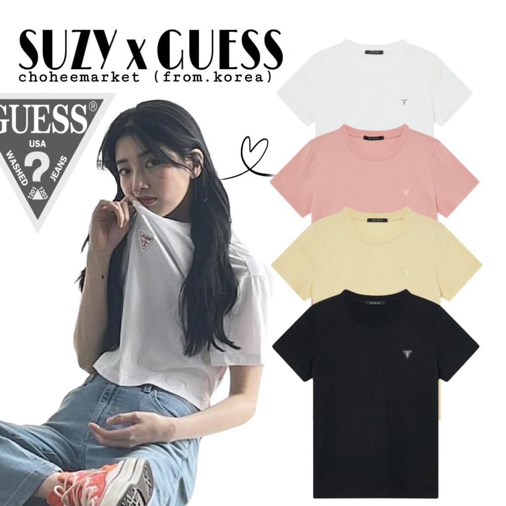 Suzy x đoán (Chính Hãng) Áo Thun Ngắn Tay Cơ Bản Logo Tam Giác mini l 4 Màu (From.Orea)