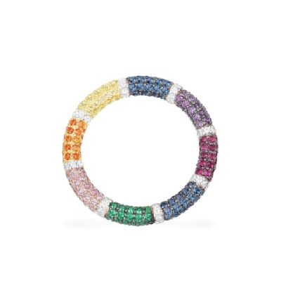 Nhẫn Đính Kim Cương Giả Bằng Bạc Nhiều Màu Thời Trang Cho Cặp Đôi