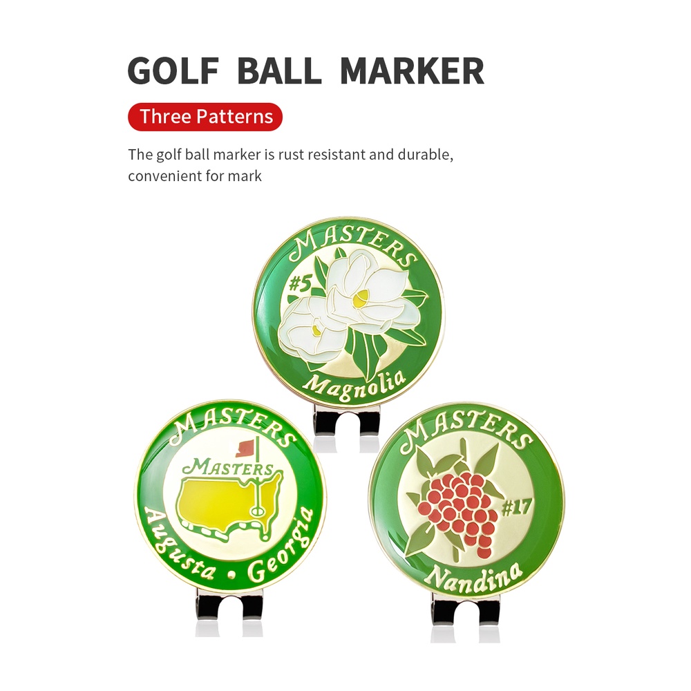 Phụ Kiện Đánh Dấu Vị Trí Mũ Chơi Golf Hình Hoa Trắng / Nho Có Thể Tháo Rời