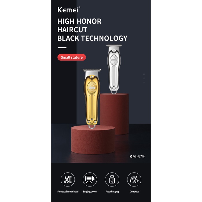 Máy cạo râu Cắt Tóc Chuyên Nghiệp Kemei KM-679 0mm