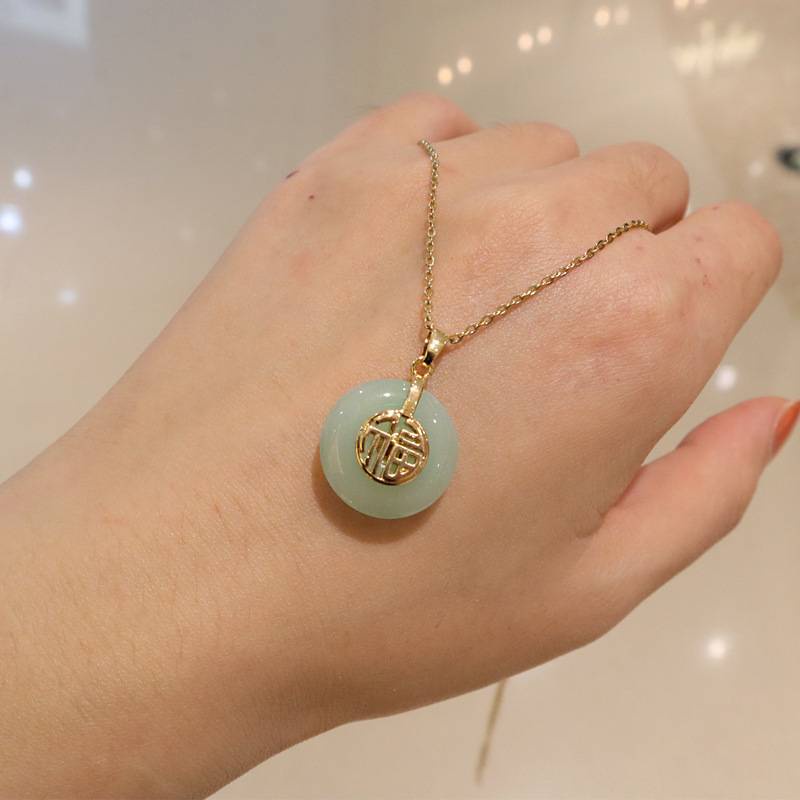 Vòng cổ Bạc 925 Mặt Hình Bánh Donut