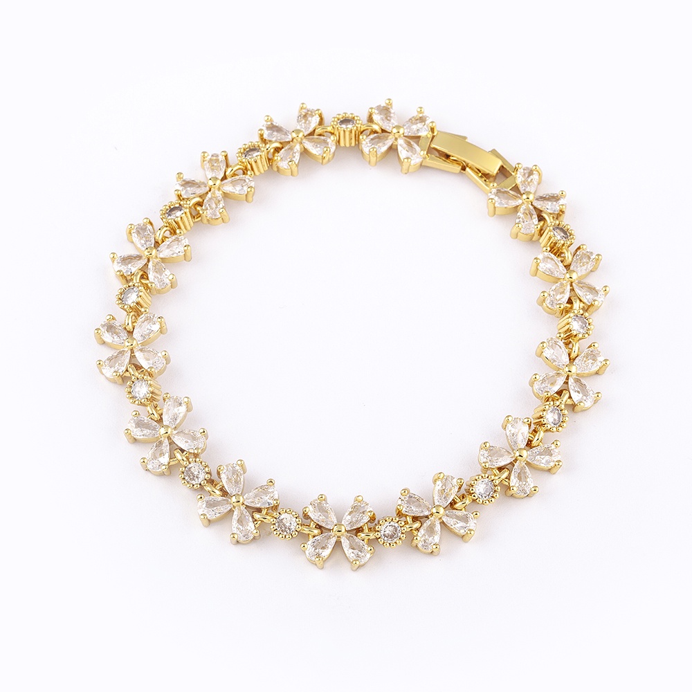 Vòng Tay Đính Đá Zircon Hình Nơ May Mắn Dễ Thương Sang Trọng Thời Trang Cho Nữ