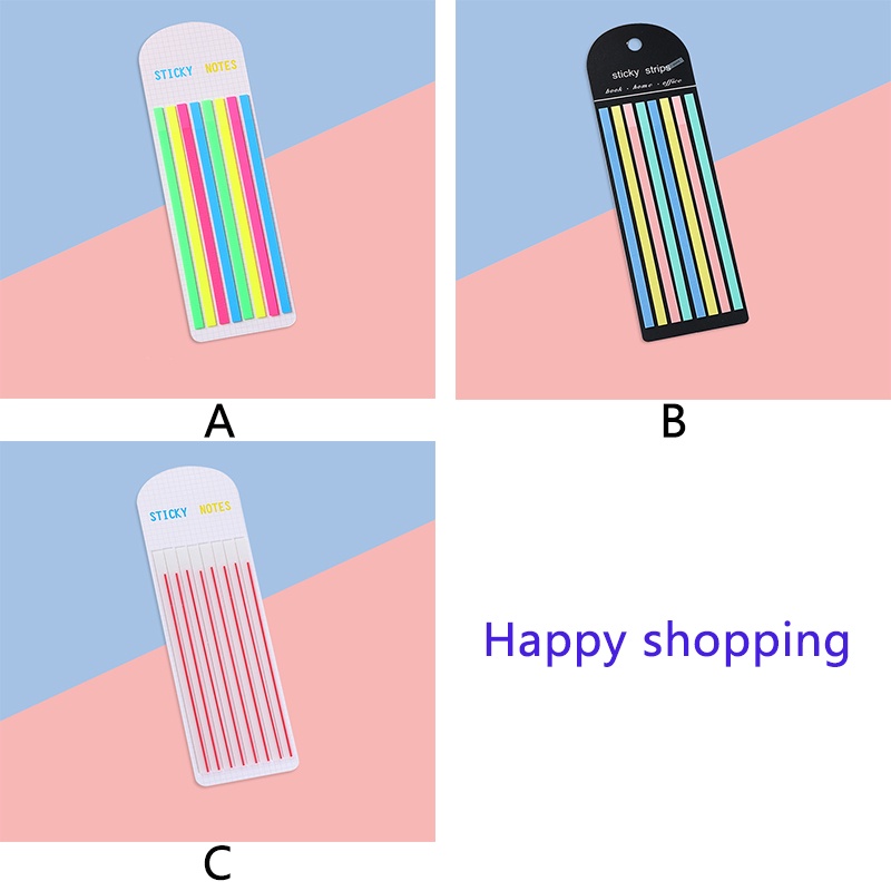 Set 160 Tấm Nhãn Dán Ghi Chú Nhiều Màu Sắc Dạ Quang Siêu Dính Cho Học Sinh