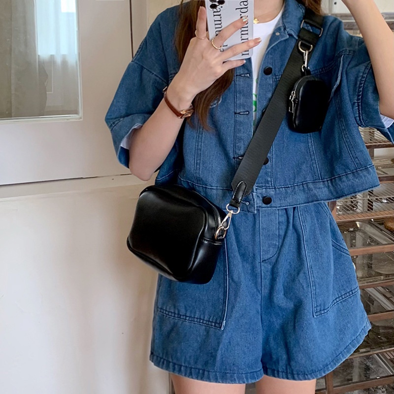 Ielgy Túi Đeo Chéo Hình Vuông Nhỏ Đơn Giản Phong Cách retro Hợp Thời Trang Cho Nữ