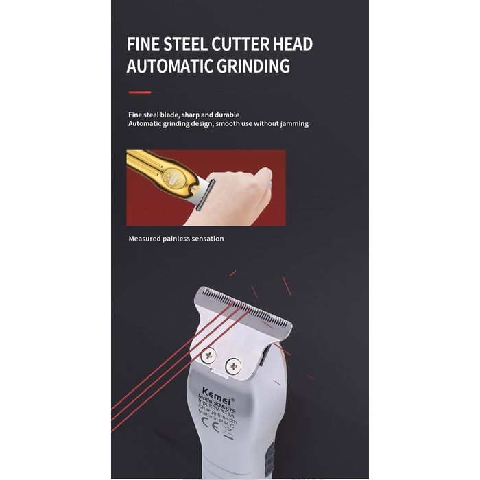 Máy cạo râu Cắt Tóc Chuyên Nghiệp Kemei KM-679 0mm