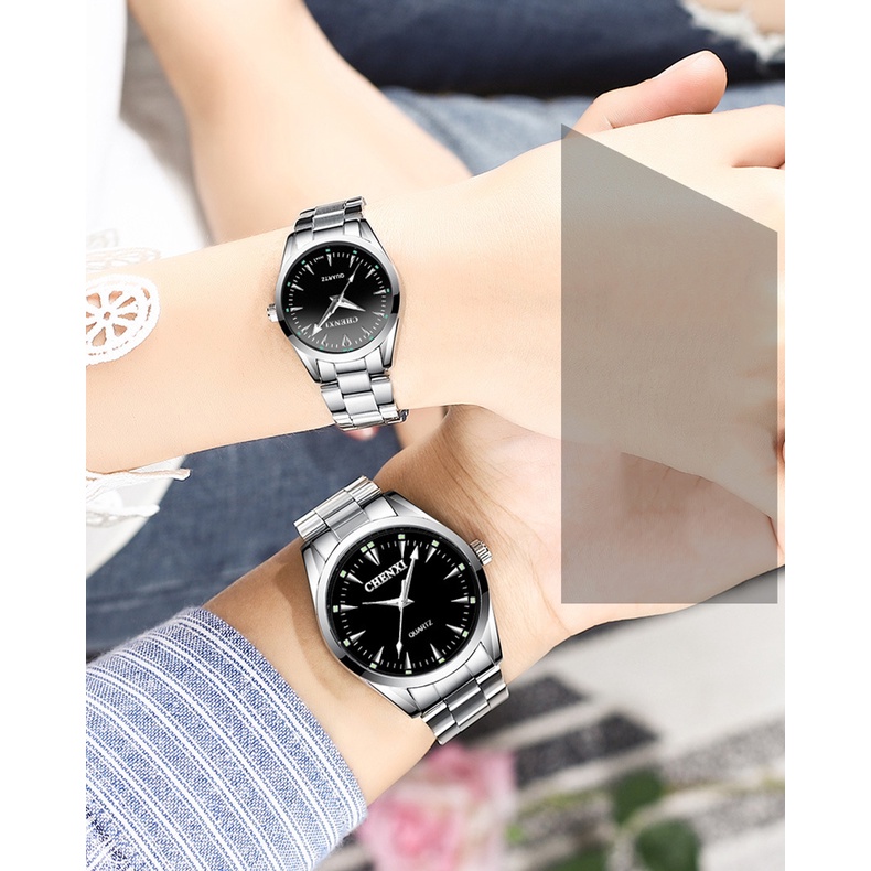 Đồng hồ đôi Thạch Anh Bằng Thép Không Gỉ Thời Trang Cho Nam Và Nữ