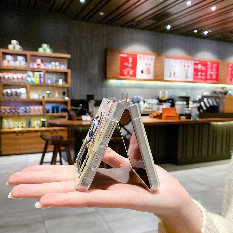 Ốp Điện Thoại Mềm Chống Sốc Màu Xanh Dương Bóng Có Thể Gập Lại Cho Samsung Galaxy Z Flip 3 Z Flip 4