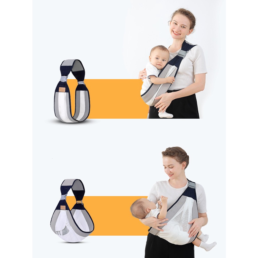 Đai Địu Em Bé thế vải lưới mềm mát gọn nhẹ  / Ngựa Vằn Tiện Dụng