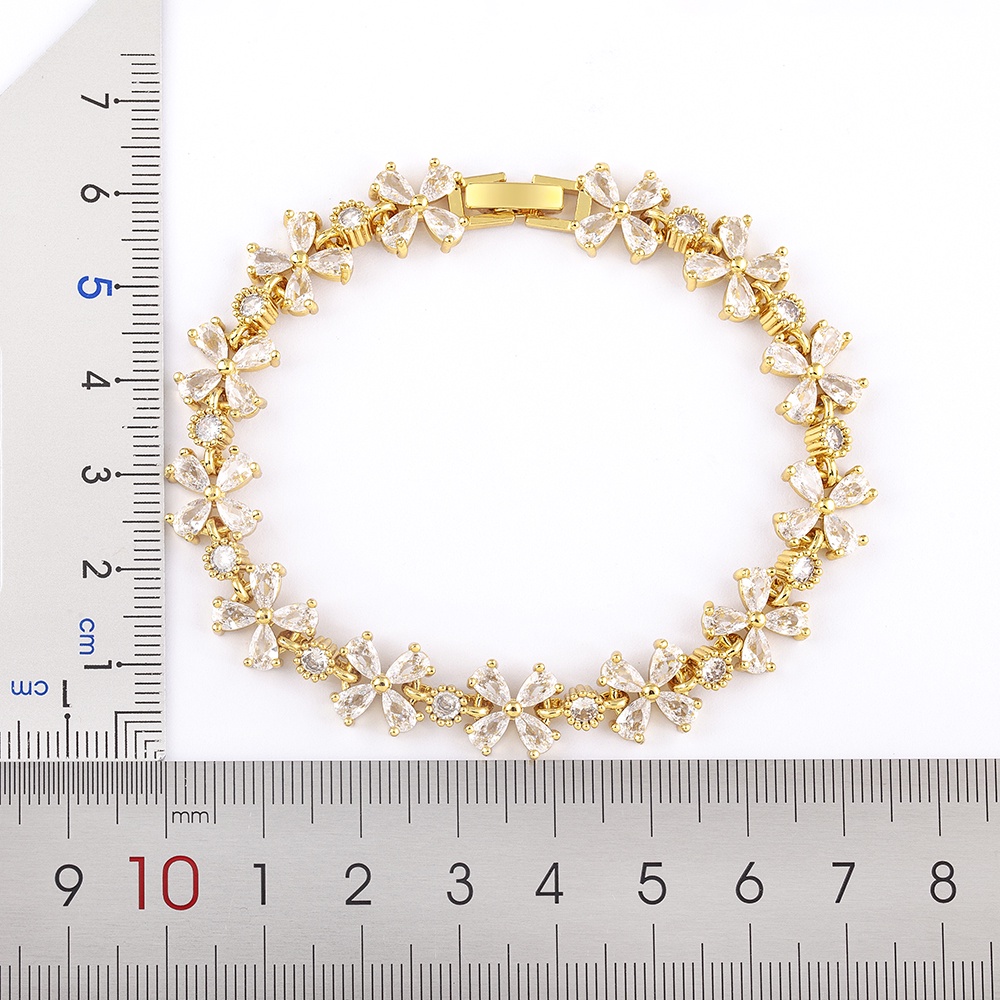 Vòng Tay Đính Đá Zircon Hình Nơ May Mắn Dễ Thương Sang Trọng Thời Trang Cho Nữ