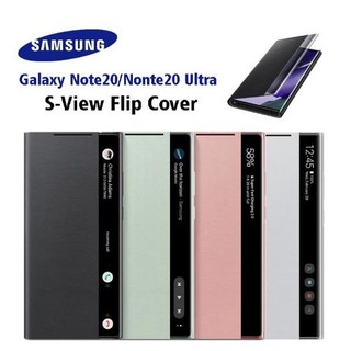 Chính hãng Samsung Galaxy Note20 Ultra 5G Smart Clear View Flip Case Note 20 N980 Vỏ bảo vệ da chất lượng cao thông minh