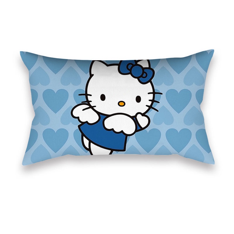Vỏ Gối Vuông 50 * 30cm In Hình Hello Kitty Đáng Yêu
