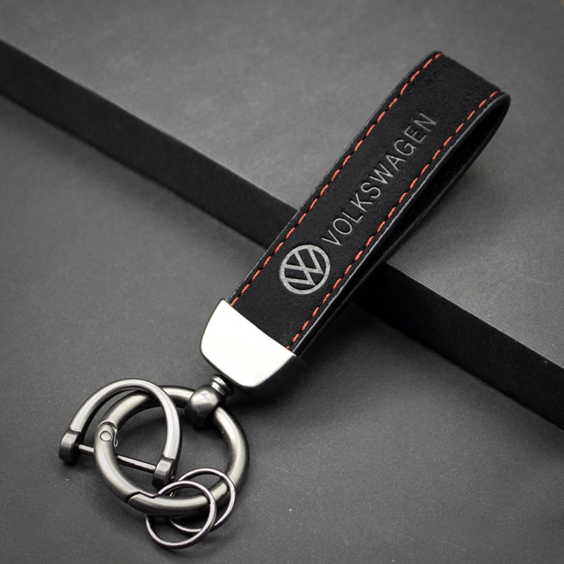 Móc Chìa Khóa Bằng Da Lộn Và Hợp Kim Cho Volkswagen Polo 4 5 6 7 Golf T5 VW Jetta Passat B5 B6 Golf Tiguan Atlas