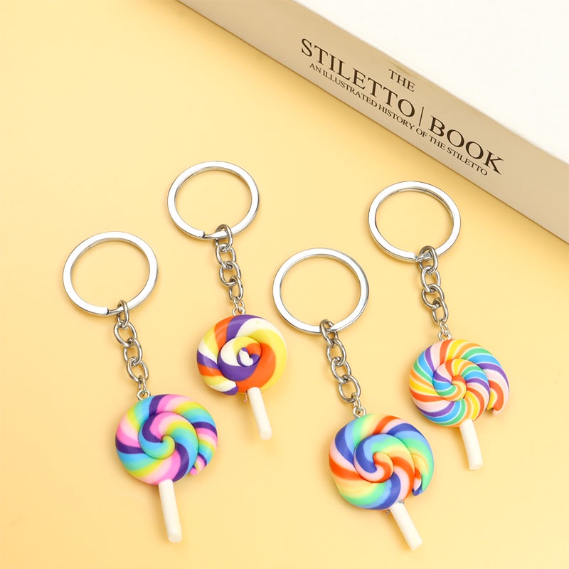 Móc Khóa Hình Kẹo Mút Nhiều Màu Dễ Thương