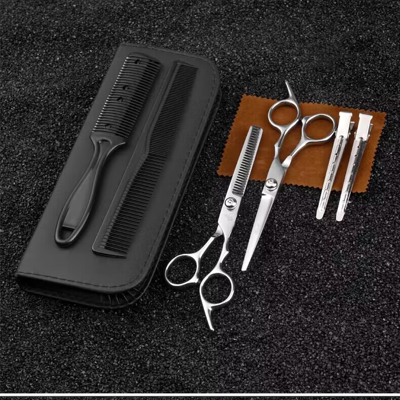 Bộ Kéo Cắt Tóc Chuyên Nghiệp 6.5inch Màu Vàng Đen
