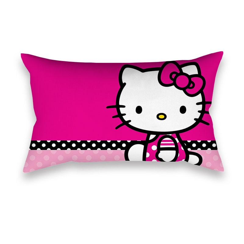 Vỏ Gối Vuông 50 * 30cm In Hình Hello Kitty Đáng Yêu
