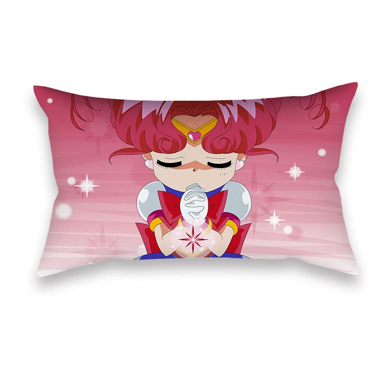Vỏ Gối Vuông 50 * 30cm In Hình Thủy Thủ Mặt Trăng Đáng Yêu