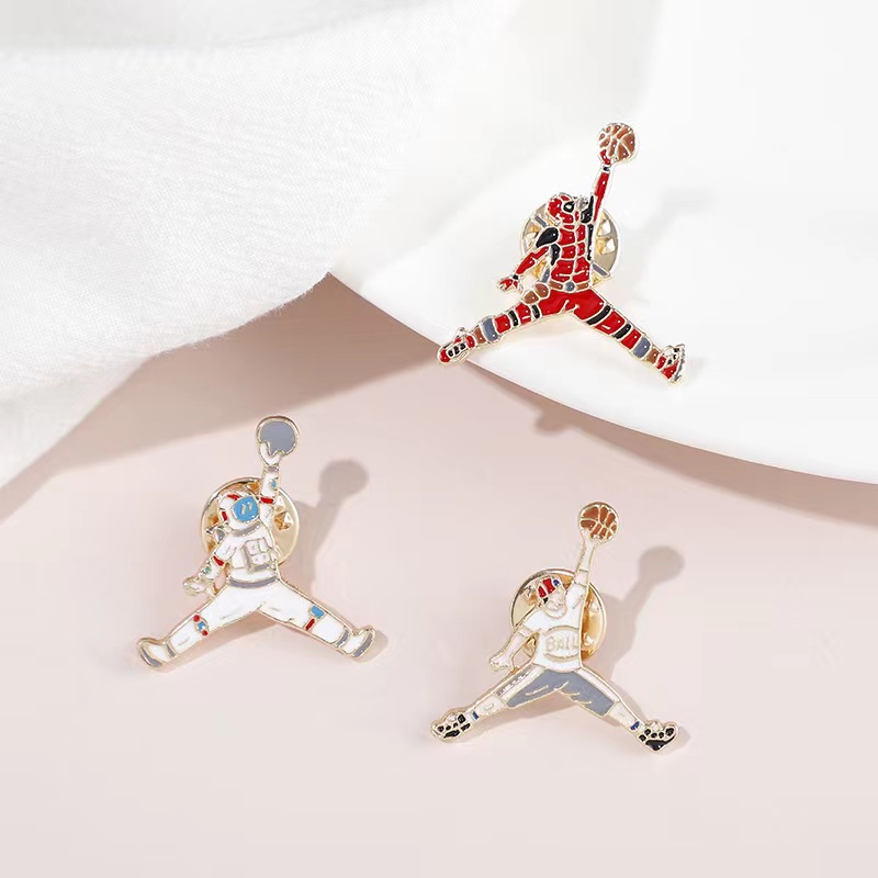 Ghim Cài Áo Bằng Hợp Kim Họa Tiết Hoạt Hình Airman Slam Dunk Phi Hành Gia Dầu Người Nhện Phong Cách Âu Mỹ