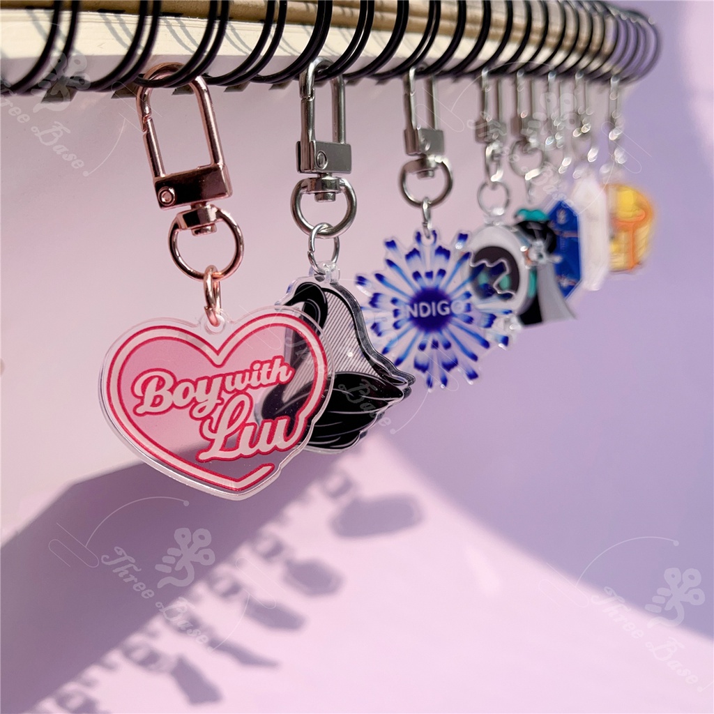 Móc Chìa Khóa Bằng Acrylic Hình Nhóm Nhạc BTS Hoạt Hình Dễ Thương