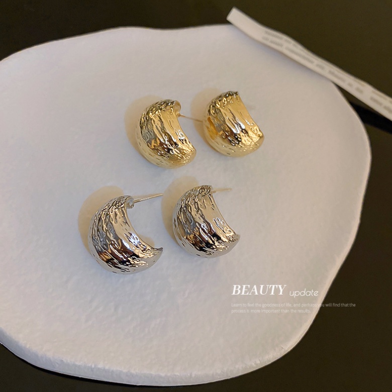 Thời trang sang trọng kim loại C hình bông tai thích hợp cong cá tính đồ trang trí / Khuyên Tai