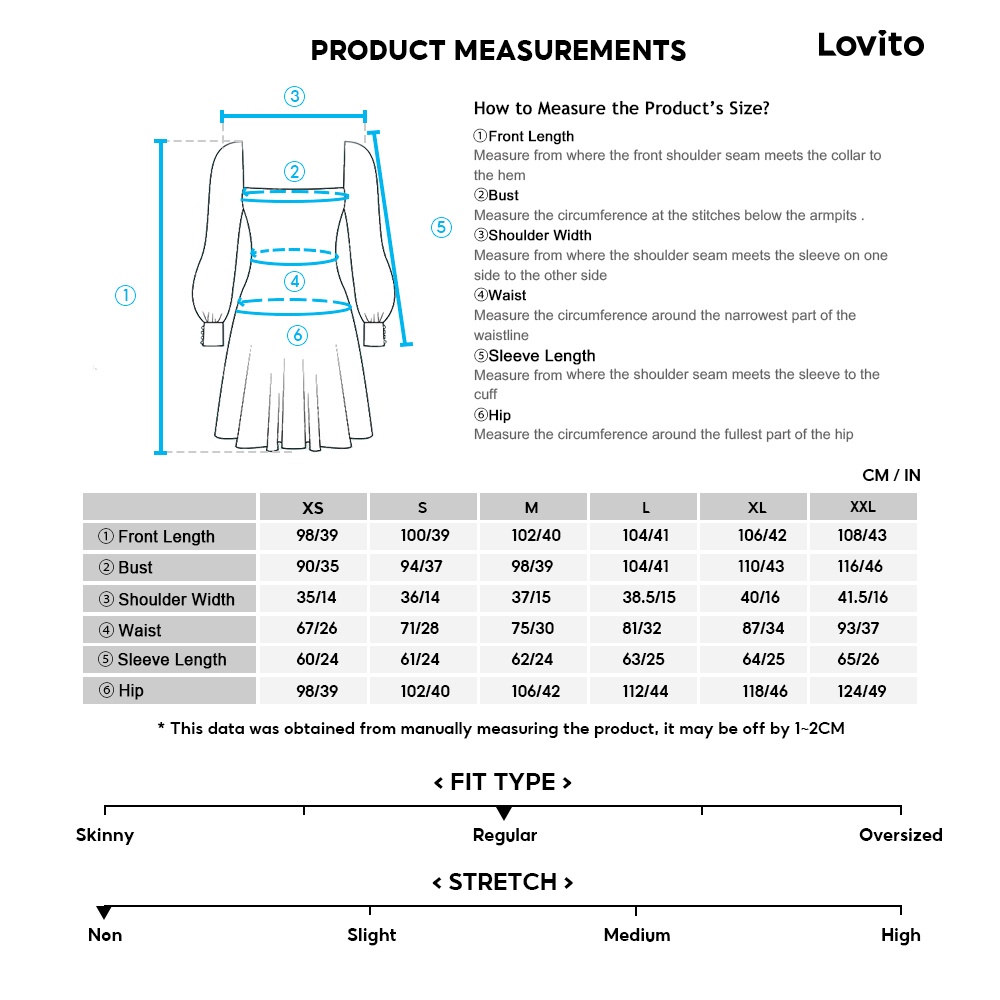 Lovito Vintage Patchwork Tương phản Búp bê Cổ áo Nướng Dài tay Phụ nữ Váy L35AD065